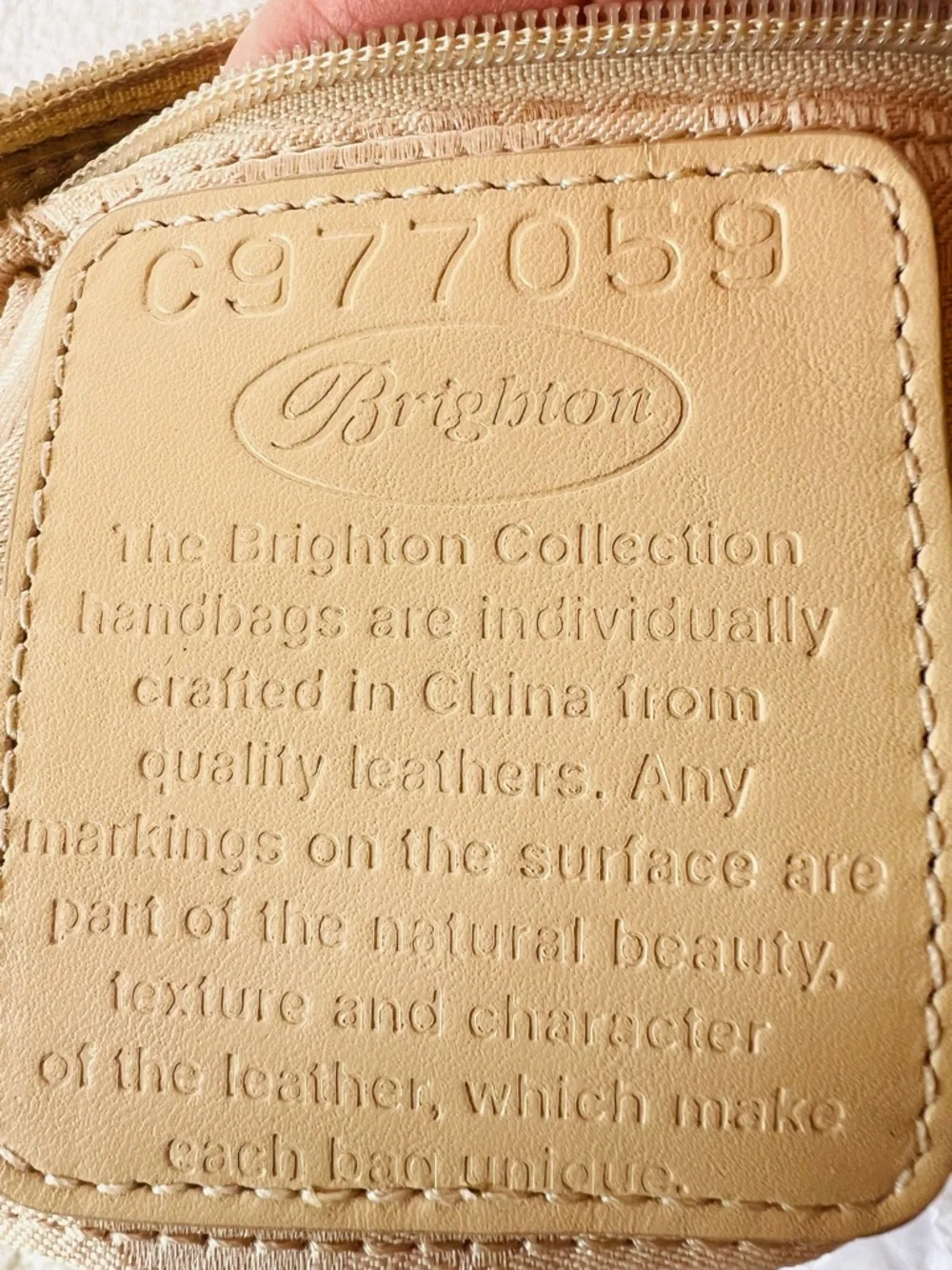 BRIGHTON COLLECTION Laser Cut Lace Tiered Ruffle Leather Shoulder Handbag